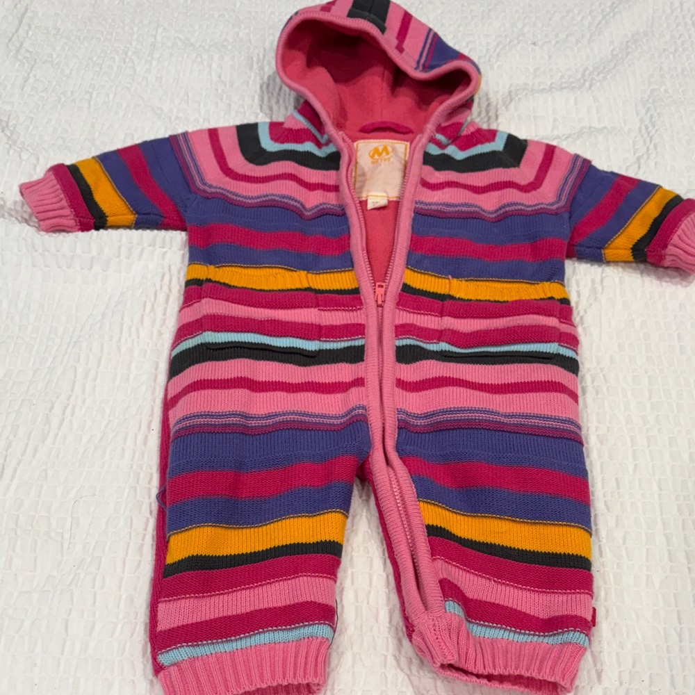 Me Too Outdoor  Striped Infants One Piece